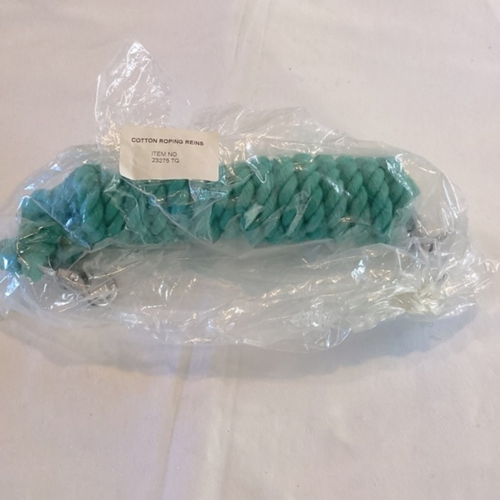 NWT Turquoise Teal Cotton Roping Rein